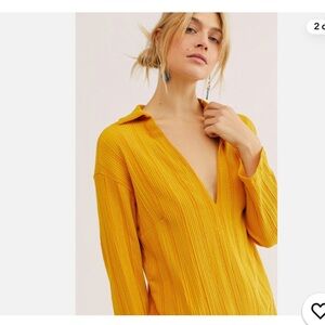 Free People FP Beach Palma Ribbed Midi T- Shirt Dress